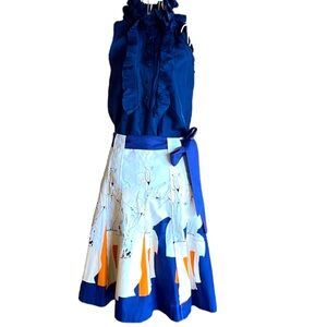 Tulip print full skirt.